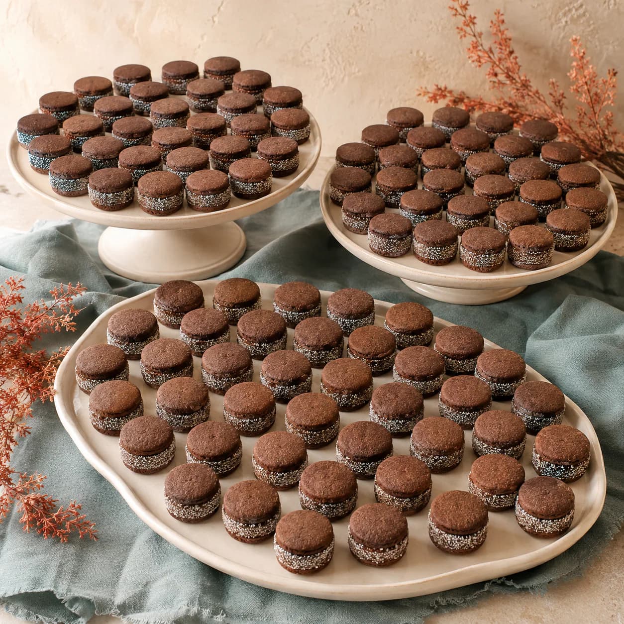 Alfajores de chocolate